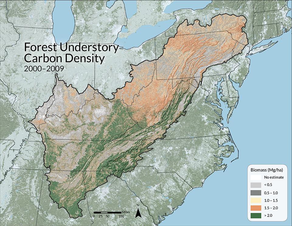 Wilson, BT, CW Woodall, and DM Griffith. 2013. Forest carbon stocks of the contiguous U.S. (2000-2009). US Forest Service.