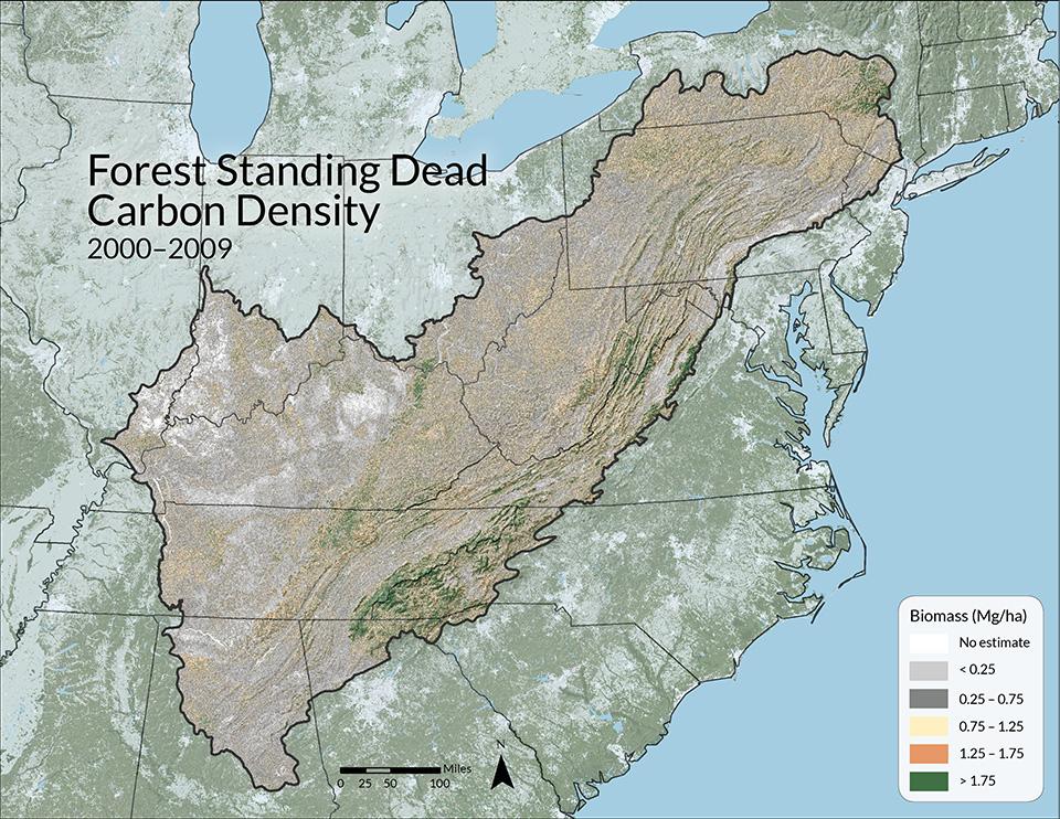 Wilson, BT, CW Woodall, and DM Griffith. 2013. Forest carbon stocks of the contiguous U.S. (2000-2009). US Forest Service.