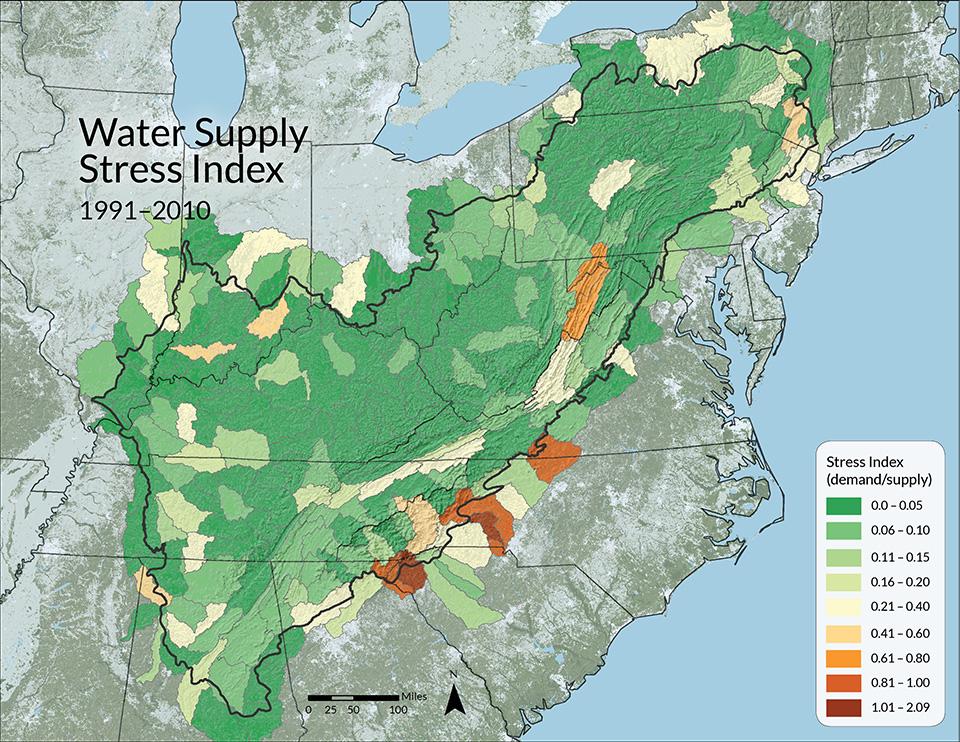 USFS, Eastern Forest Environmental Threat and Assessment Center, Water Supply Stress Index