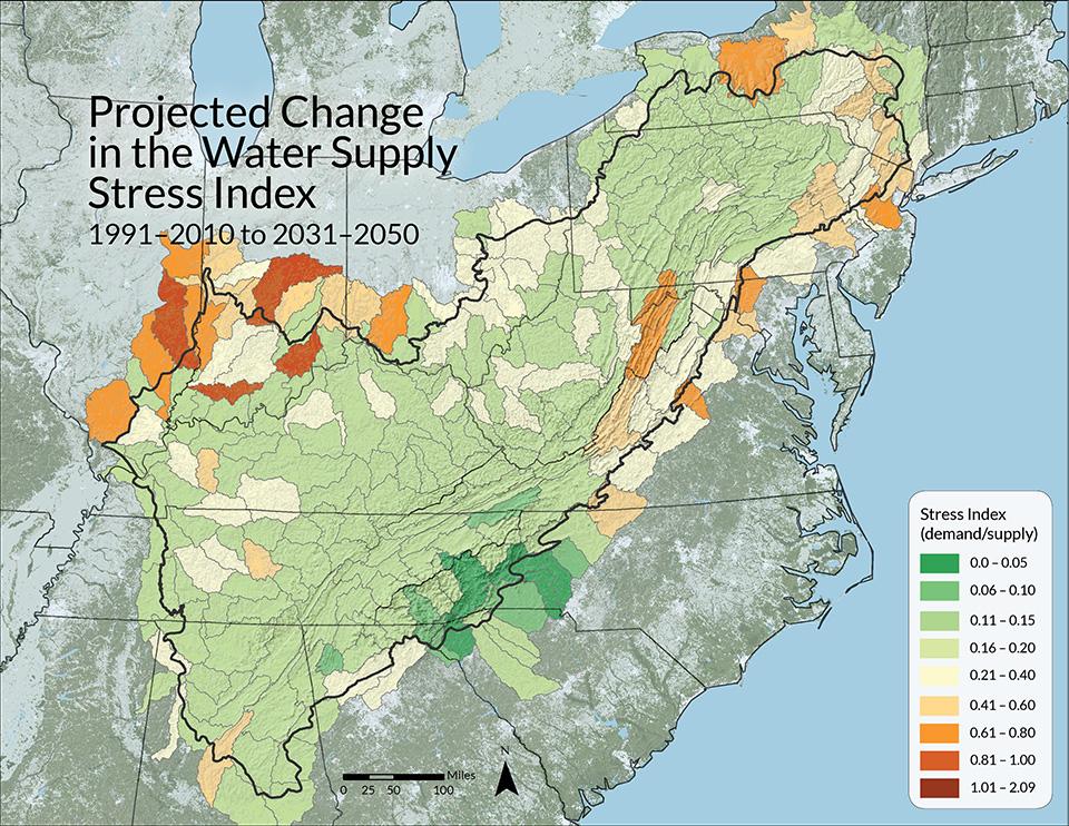 USFS, Eastern Forest Environmental Threat and Assessment Center, Water Supply Stress Index